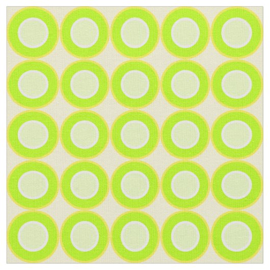 Bitesize groene donuts met groene vulling op geel  stof (Close Up)