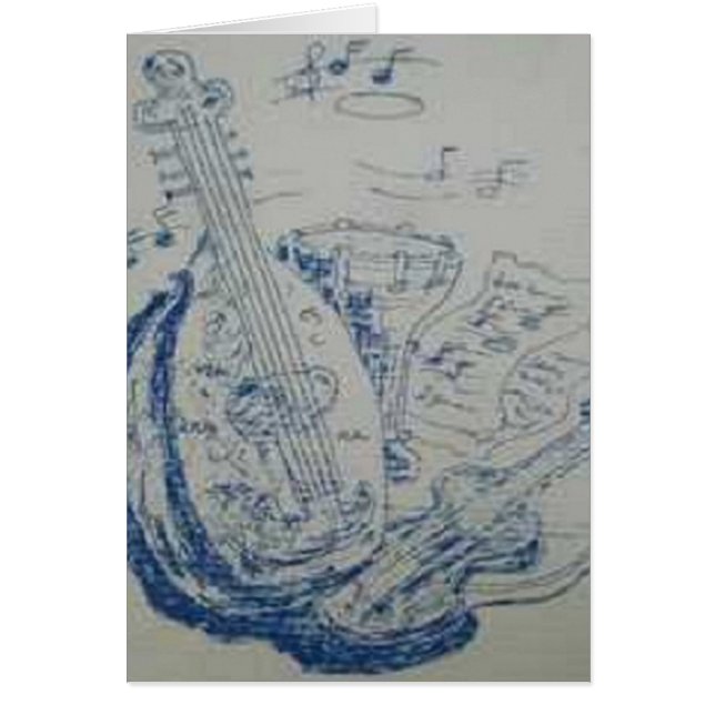 Bithday-kaart in Griekse / Griekse instrumenten (Voorkant)
