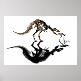 Biting dinosaurus poster
