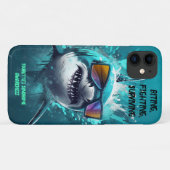 Biting Fighting Surviving Tourette's iPhone Case (Achterkant (horizontaal))