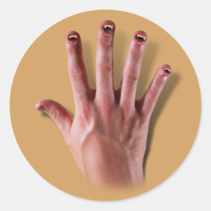 Biting Fingernails Ronde Sticker
