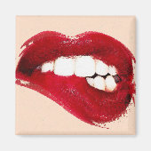 Biting Lip Fridge Magnet (Voorkant)