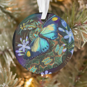 Bitis Nasicornis Butterfly Viper Art Ornament