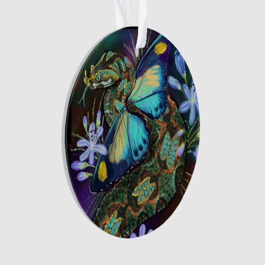 Bitis Nasicornis Butterfly Viper Art Ornament (voorkant)