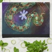 Bitis Nasicornis Butterfly Viper Art Theedoek (Gevouwen)