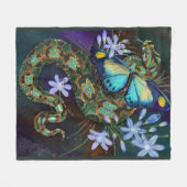 Bitis Nasicornis Butterfly Viper Fleece Deken (Voorkant (Horizontaal))