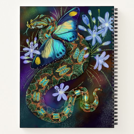 Bitis Nasicornis Butterfly Viper Notitieboek (Achterkant)