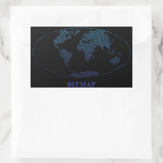 Bitmap Rechthoekige Sticker (Tas)