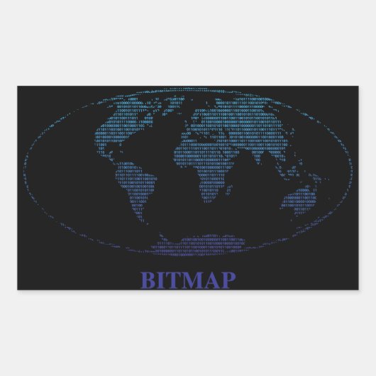 Bitmap Rechthoekige Sticker (Voorkant)
