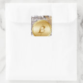 Bitmunt 18 vierkante sticker (Tas)