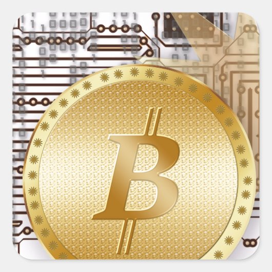Bitmunt 18 vierkante sticker (Voorkant)