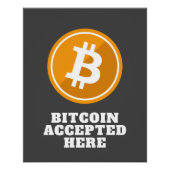 Bitmunt aanvaard hier - digitale cryptovaluta perfect poster (Voorkant)