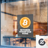 Bitmunt aanvaard hier - digitale cryptovaluta raamsticker (Cafe Raam)