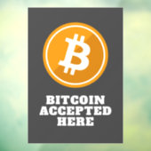 Bitmunt aanvaard hier - digitale cryptovaluta raamsticker (Vel 3)