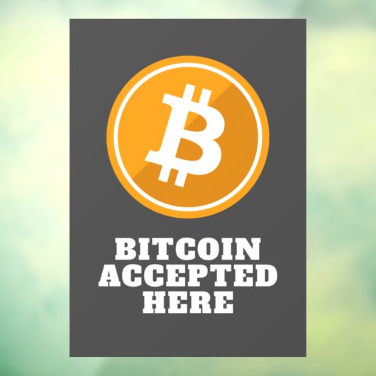 Bitmunt aanvaard hier - digitale cryptovaluta raamsticker (Vel 3)