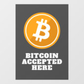 Bitmunt aanvaard hier - digitale cryptovaluta raamsticker (Vel)
