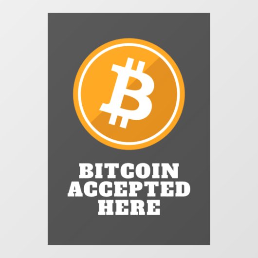 Bitmunt aanvaard hier - digitale cryptovaluta raamsticker (Vel)