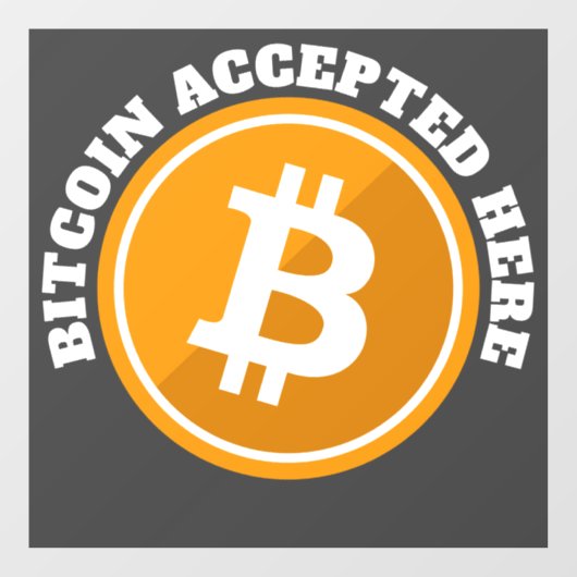 Bitmunt aanvaard hier - digitale cryptovaluta raamsticker (Vel)