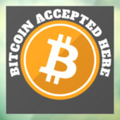 Bitmunt aanvaard hier - digitale cryptovaluta raamsticker (Vel 3)