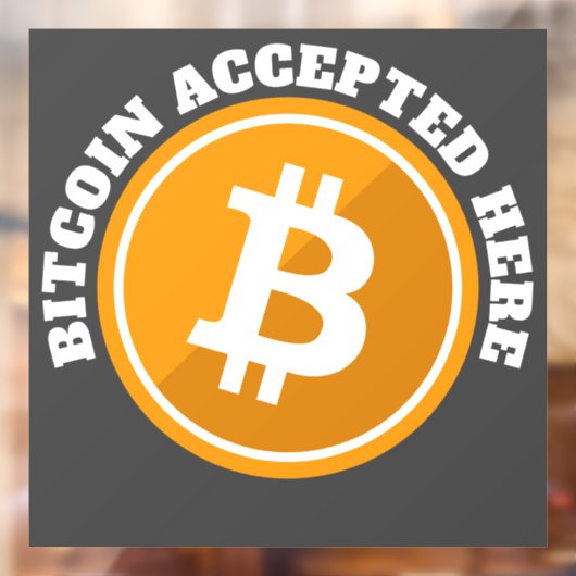 Bitmunt aanvaard hier - digitale cryptovaluta raamsticker (Vel 2)