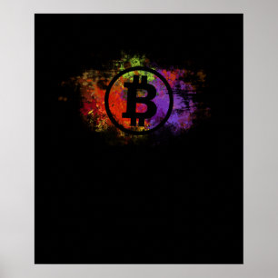 Bitmunt Art Waterverf Crypto Currency Traders Poster