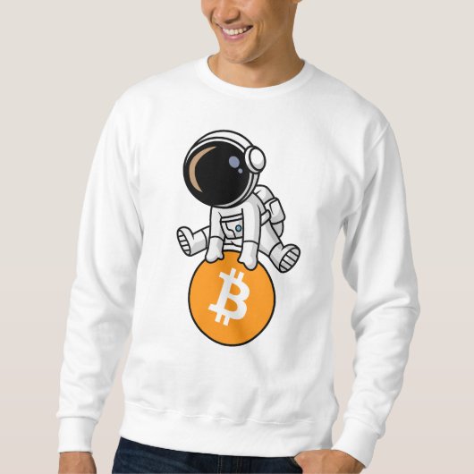 Bitmunt Astronaut Crypto Investor Cartoon Grafisch Trui (Voorkant)