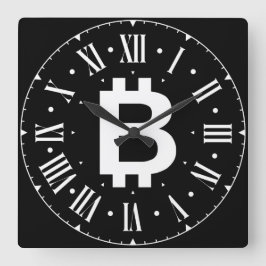Bitmunt B Cool Roman Numeral Wall Clock Vierkante Klok