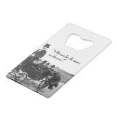 Bitmunt Beggar Creditkaart Flessenopener (Voorkant Gekanteld)