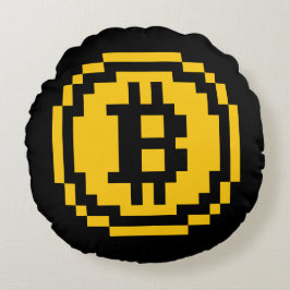 Bitmunt BTC 8-bits Logo | Rond Sierkussen Kussen