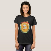 Bitmunt BTC Cryptocurrency Retro Sunset Inv T-shirt (Voorkant volledig)