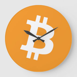 Bitmunt (BTC) Klassiek Oranje Logo Grote Klok