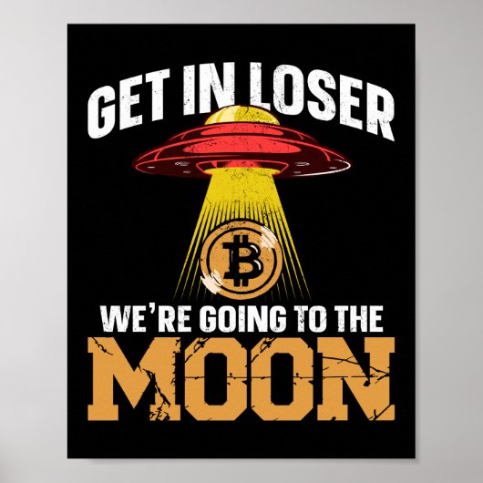 Bitmunt Crypto gaat naar beneden. Poster (Voorkant)