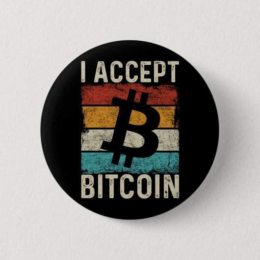 Bitmunt Crypto I Accepteer Bitmunt Retro Ronde Button 5,7 Cm (Voorkant)