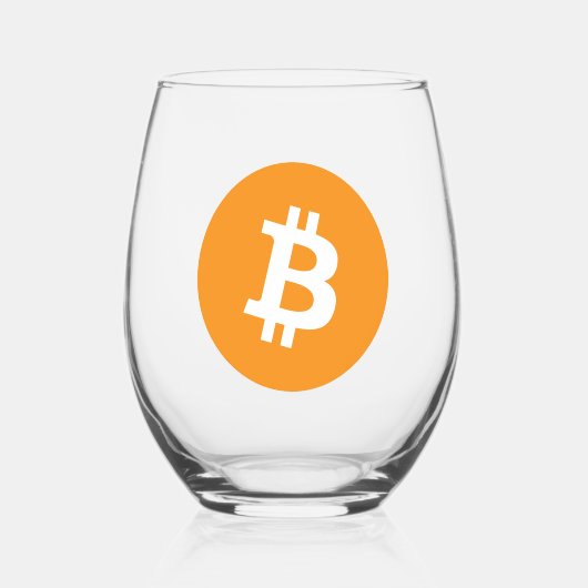 Bitmunt Cryptocurrency Logo Wijnglas Zonder Voet (Voorkant)