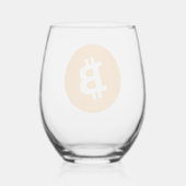 Bitmunt Cryptocurrency Logo Wijnglas Zonder Voet (Achterkant)