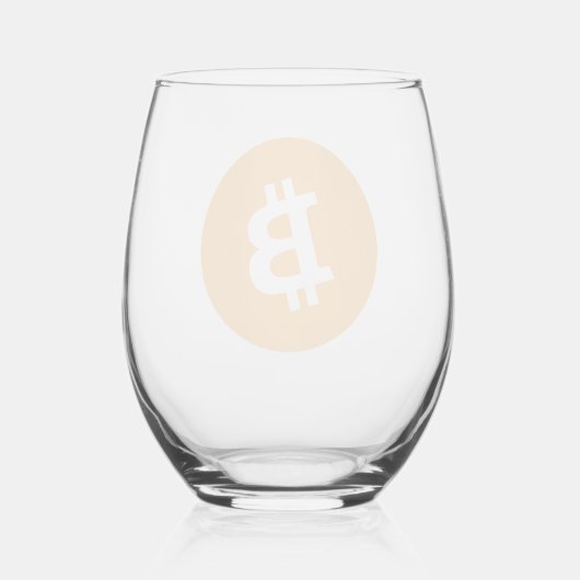 Bitmunt Cryptocurrency Logo Wijnglas Zonder Voet (Achterkant)