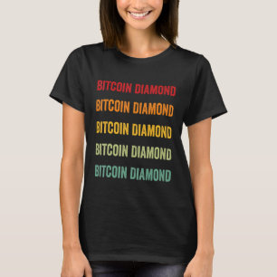 Bitmunt Diamond Crypto Rainbow-tekstontwerp T-shirt