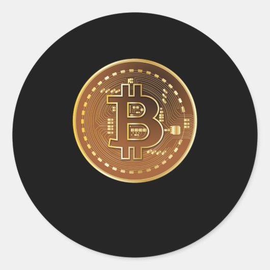 Bitmunt Digital Gold Cryptocurrency Invest Digital Ronde Sticker (Voorkant)