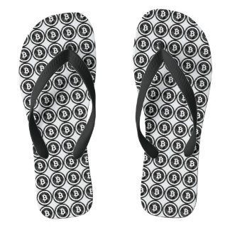 Bitmunt Distress Black Coin Logo Teenslippers