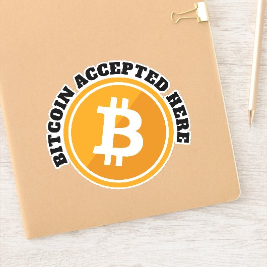 Bitmunt geaccepteerd hier - digitale cryptocurrenc sticker (Notitieboek)
