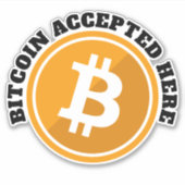 Bitmunt geaccepteerd hier - digitale cryptocurrenc sticker (Voorkant)