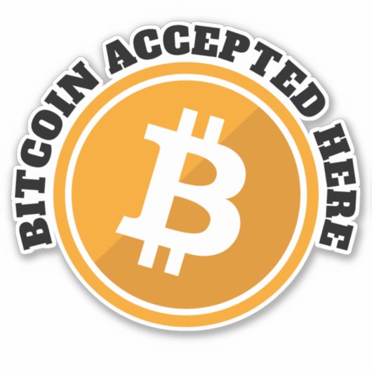 Bitmunt geaccepteerd hier - digitale cryptocurrenc sticker (Voorkant)