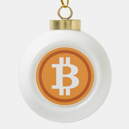 Bitmunt kerstboomversiering crypto Holiday Keramische Bal Ornament (Voorkant)