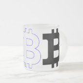 Bitmunt logo matglas koffiemok (Voorkant rechts)