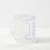 Bitmunt logo matglas koffiemok (Voorkant links)