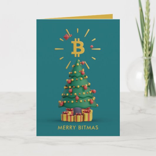 Bitmunt Merry Bitmas Cryptocurrency kerst Feestdagen Kaart (Voorkant)