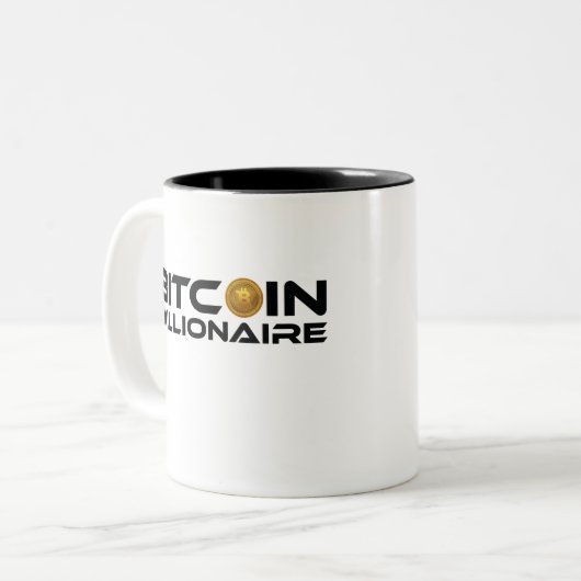 Bitmunt Millionaire Crypto Ethereum Investor Tweekleurige Koffiemok (Voorkant links)