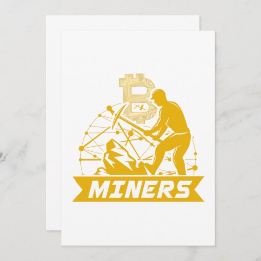 Bitmunt Miner Crypto Mining BTC Cryptocurrency Gif Kaart (Voorkant / Achterkant)