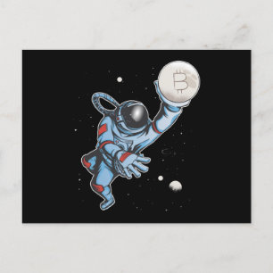 Bitmunt naar de maan Astronaut Briefkaart