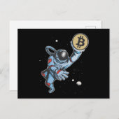 Bitmunt naar de maan Astronaut Briefkaart (Voorkant / Achterkant)